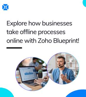 Explore how businesses take offline processes online with Zoho Blueprint!